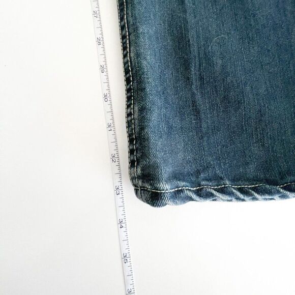 Y2K Projek Raw Men's Jeans Blue 5 Pocket Distressed Size 36 - Picture 7 of 9